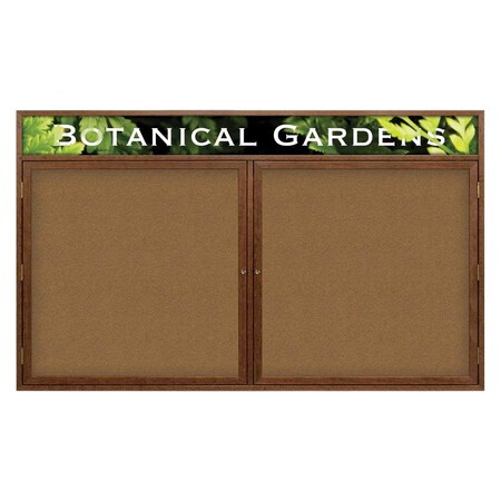 United Visual Products Double Door Indoor Enclosed Easy Tack Bo UV331EZ-BLACK-WHITE